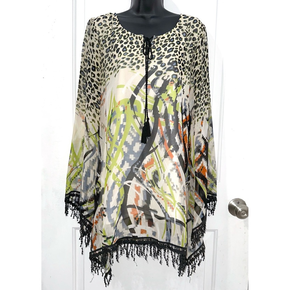 R Cinco Ranch Multi Colored tunic Top